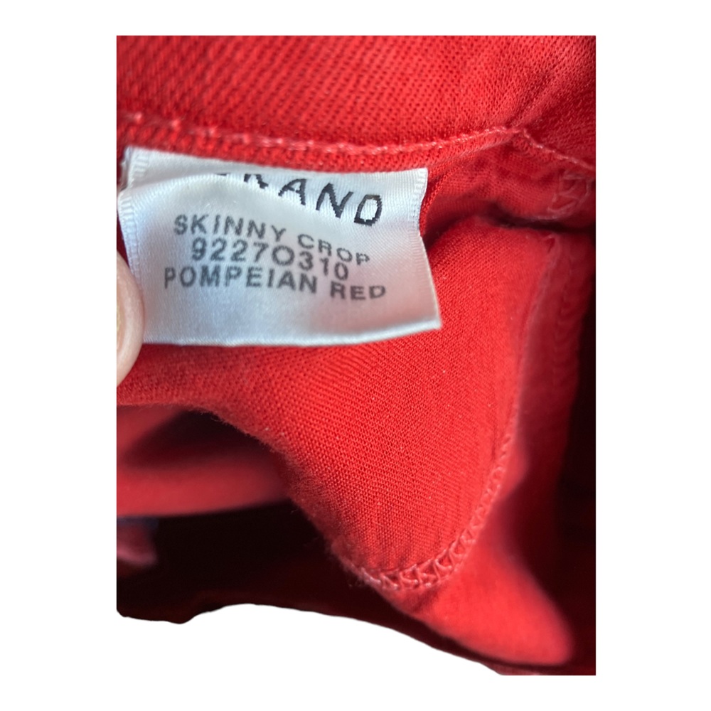 J Brand Skinny Crop Pompeian Red Woman Size 28 - Picture 5 of 6